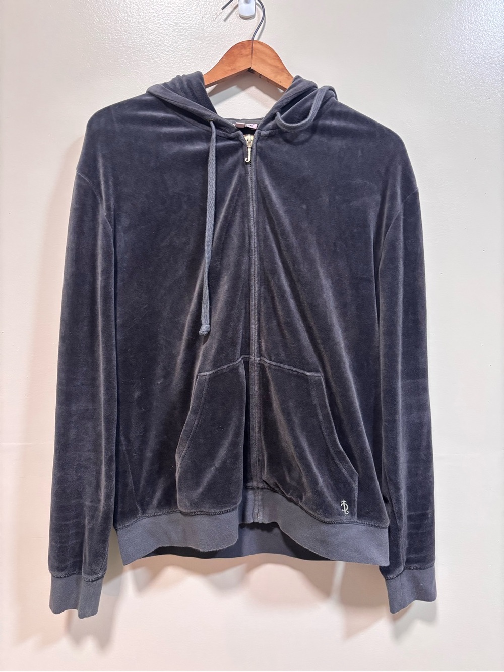 Juicy Couture Gray Velour Zip-Up Hoodie